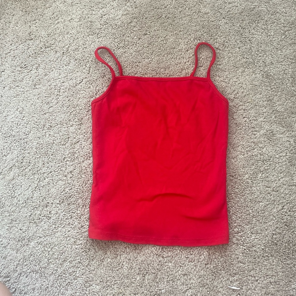 Garage Red Cropped Tank